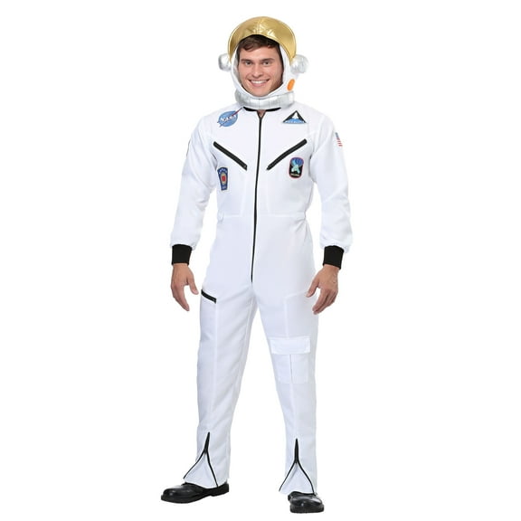 Adult White Astronaut Jumpsuit Costume