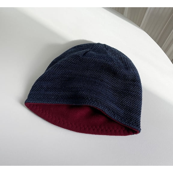 Adult Winter Double-Sided Letter Embroidery Pullover Hat Knitted Wool Hat Men's Warm Ear Protection Hat