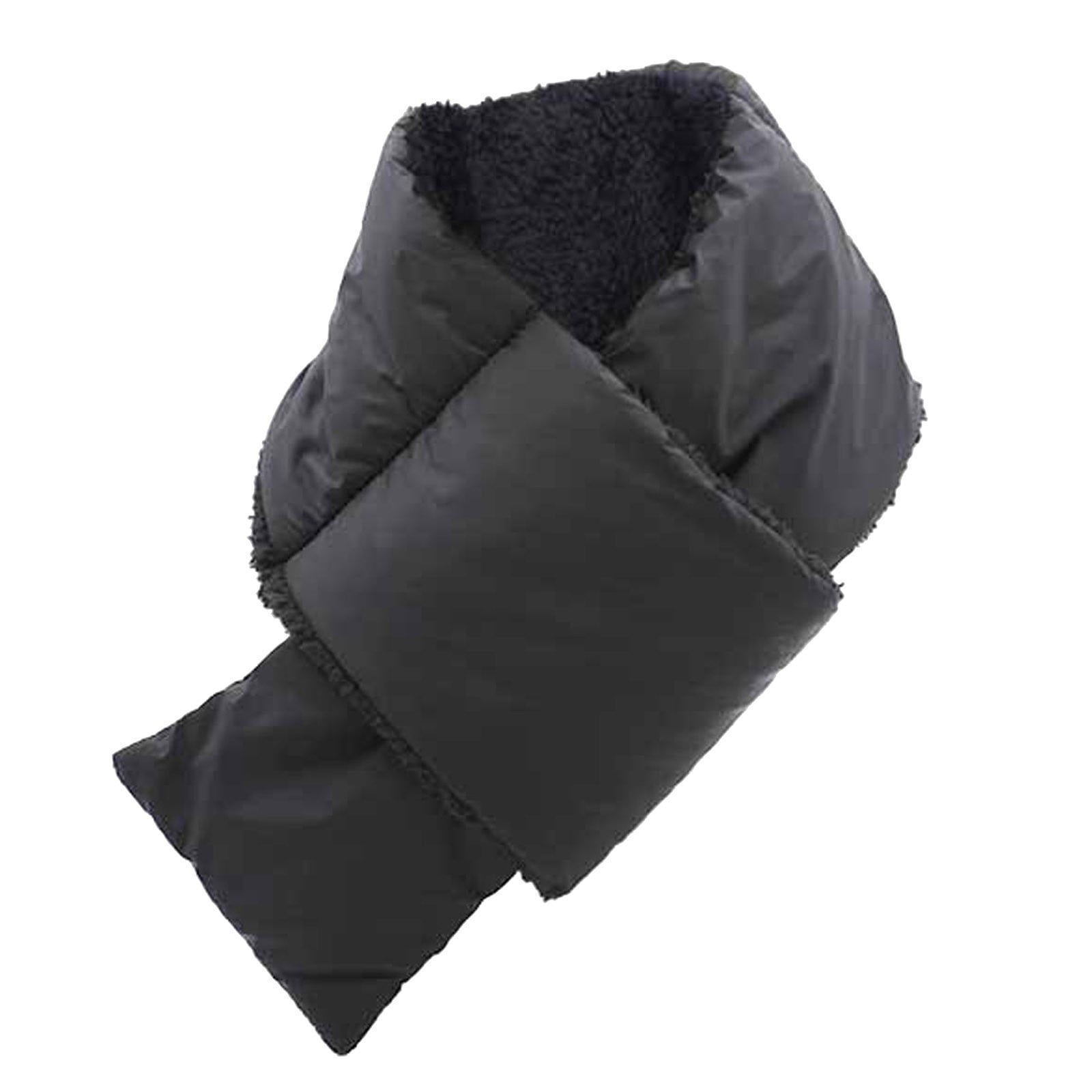 Adult Winter Solid Neck Protection Outdoor Windproof And Warm Down Cotton Scarf Camping Scarf