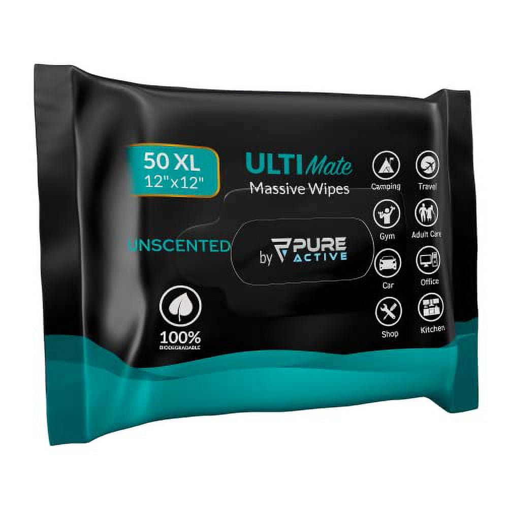Adult Wipes for Elderly 50 XL 12''x 12'' Body Wipes for Adult Bathing