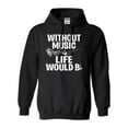 thumbnail image 1 of Adult Without Music Life Would B Flat Funny Music Lovers Sweatshirt Hoodie, 1 of 1