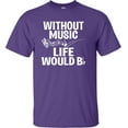 thumbnail image 1 of Adult Without Music Life Would B Flat Funny Music Lovers T-Shirt, 1 of 1