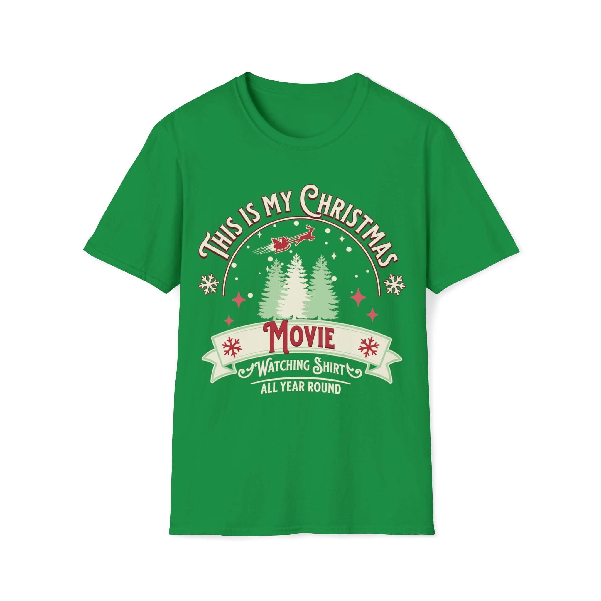 Adult Women Christmas Movie Watching TShirt Romantic Christmas Movie