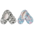 thumbnail image 1 of Adult Women Soft Warm Cozy Tie Dye Multicolor Non-Slip Slippers Socks, Indoor Travel Home Slippers, Assortment H, Small, 2 Pairs, 1 of 6