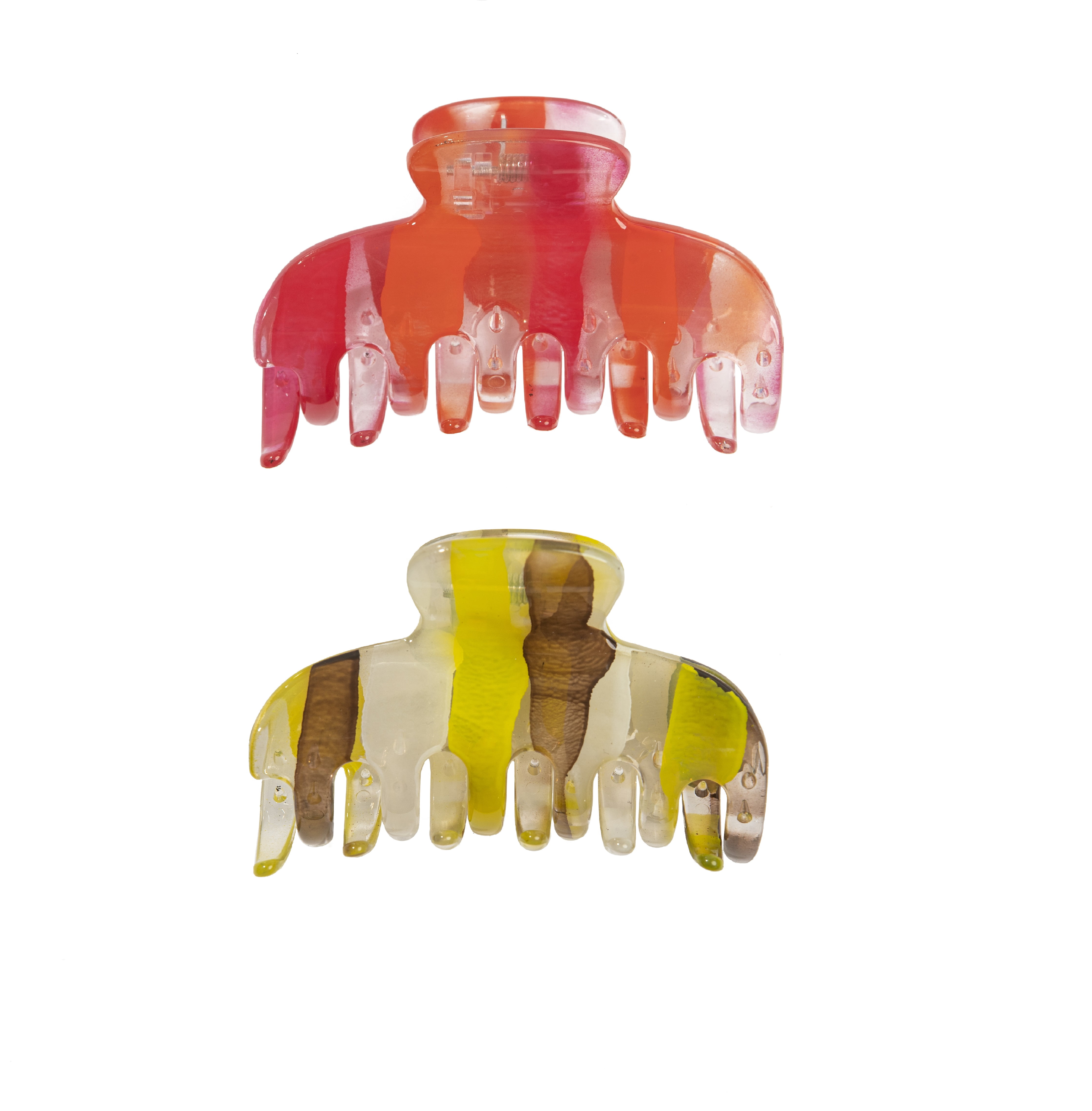 Adult Women's Abstract Painted Claw Hair Clip, 2-Pack