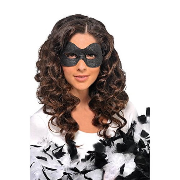 Black Glitter Domino Mask