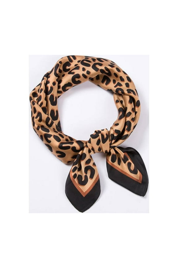 Adult Women's Cheetah Print Silky Square Scarf