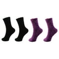 thumbnail image 1 of Adult Women's Feather Light Fuzzy Socks - Assortment B -  Size(4-10) - 4 Pair Value Pack, 1 of 5