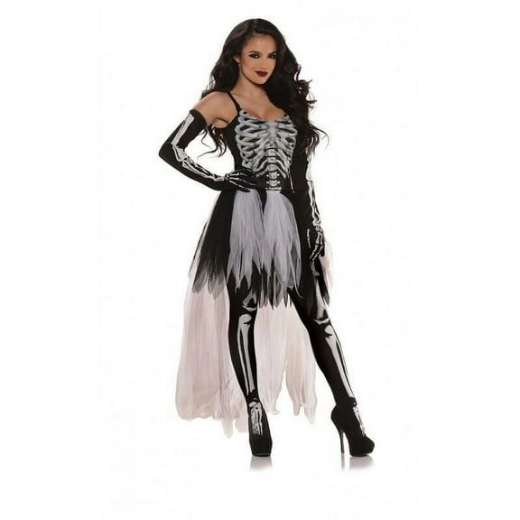 Adult Women's Goth Rock Skeleton Costume