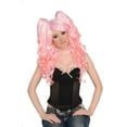 thumbnail image 1 of Adult Long Pink Club Candy Costume Wig & Ponies Set With Detachable Ponytails, 1 of 2