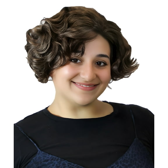 Adult Women's Mary Nanny Wig | Dark Brown Short Cartoon Wig | Premium Breathable Capless Cap