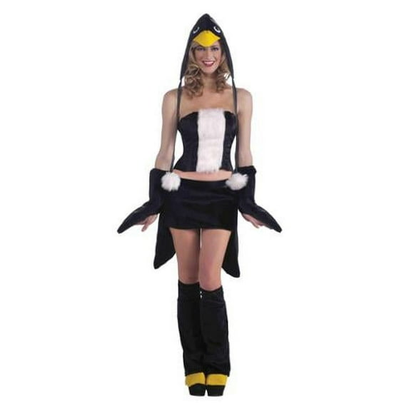 Adult Women's Penguin Furry Hood Costume