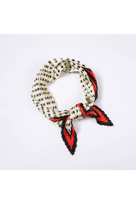 Adult Women's Polka Dot Silky Square Scarf