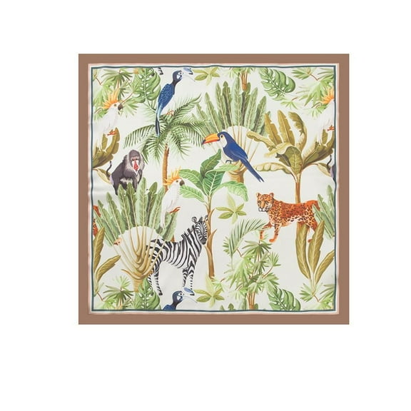 Adult Women's Safari Square Silky Scarf