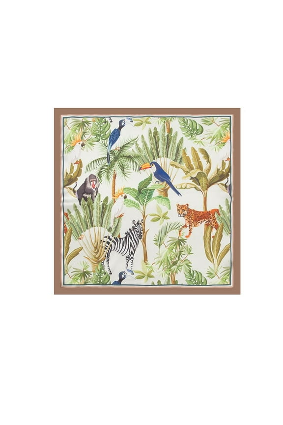 Adult Women's Safari Square Silky Scarf