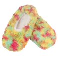 thumbnail image 1 of BambooMN Tie Dye Multicolor Fuzzy Slippers - Hyper Fuse - Large - 1 Pair, 1 of 3