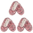 thumbnail image 1 of BambooMN Women's Super Fuzzy Soft Touch Slippers Non-Slip Lined Socks - Cherry Mix - Extra Large - 3 Pairs, 1 of 4