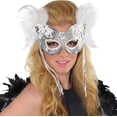 thumbnail image 1 of Adult Women's Sparkling Ice Feather Mask, 1 of 1