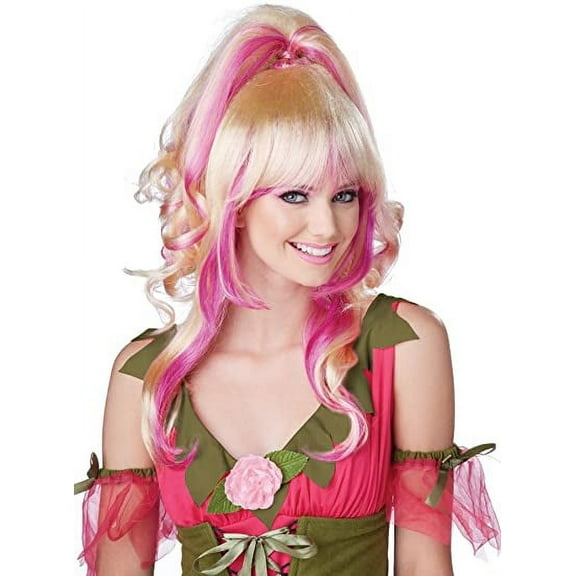 Adult Women's Sugar Spice Blonde And Pink Wig