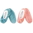 thumbnail image 1 of BambooMN Adult Women's Super Soft Warm Cozy Fuzzy Furry Slippers Non-Slip Lined Socks - Extra Large - Assortment F - 2 Pairs, 1 of 6