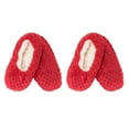 thumbnail image 1 of BambooMN Adult Women's Super Soft Warm Cozy Fuzzy Furry Slippers Non-Slip Lined Socks - Extra Large - Red - 2 Pairs, 1 of 5