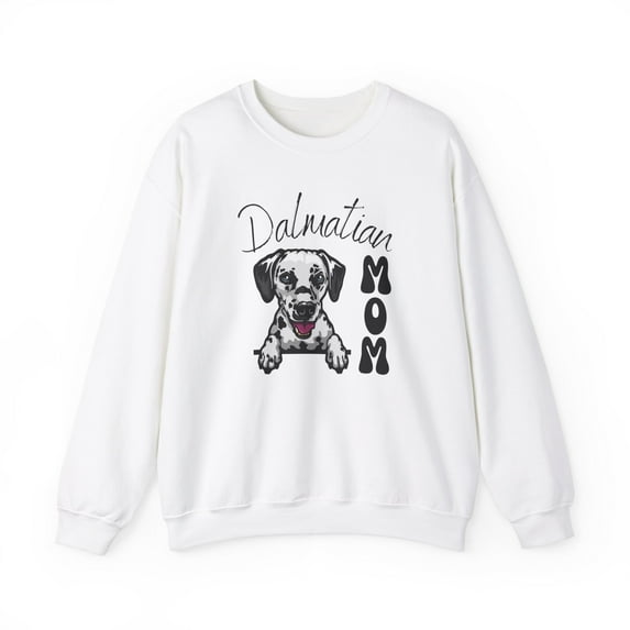 Adult Womens Dalmatian Mom Crewneck Sweatshirt Dalmatian Dog Mama Shirt
