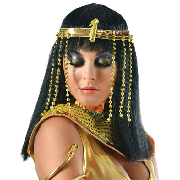 Adult Womens Gold Egyptian God Cleopatra Costume Headpiece
