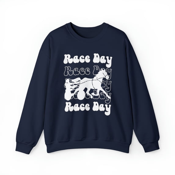Adult Womens Harness Race Day Crewneck Sweatshirt, Harness Racing Shirt