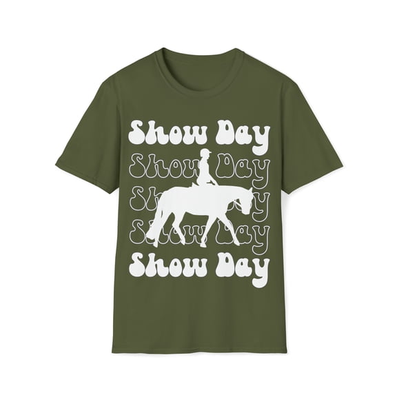 Adult Womens Hunter English Horsemanship Show Day T-Shirt, Hunt Seat Shirt