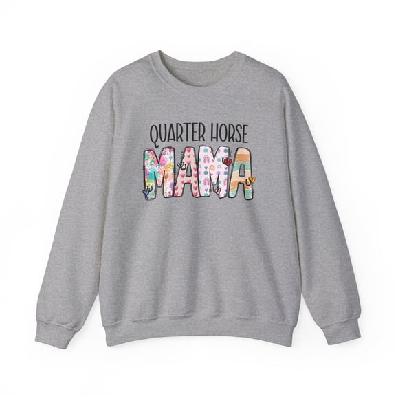 Adult Womens Quarter Horse Mama Crewneck Sweatshirt Quarter Horse Mom Gift