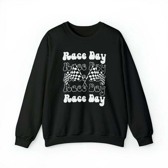 Adult Womens Race Day Sweatshirt, Mom Race Crewneck, Racing Season Top