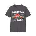 thumbnail image 1 of Adult Womens Retro Christmas Farm T-shirt, Nostalgic Country Christmas Barn, 1 of 3