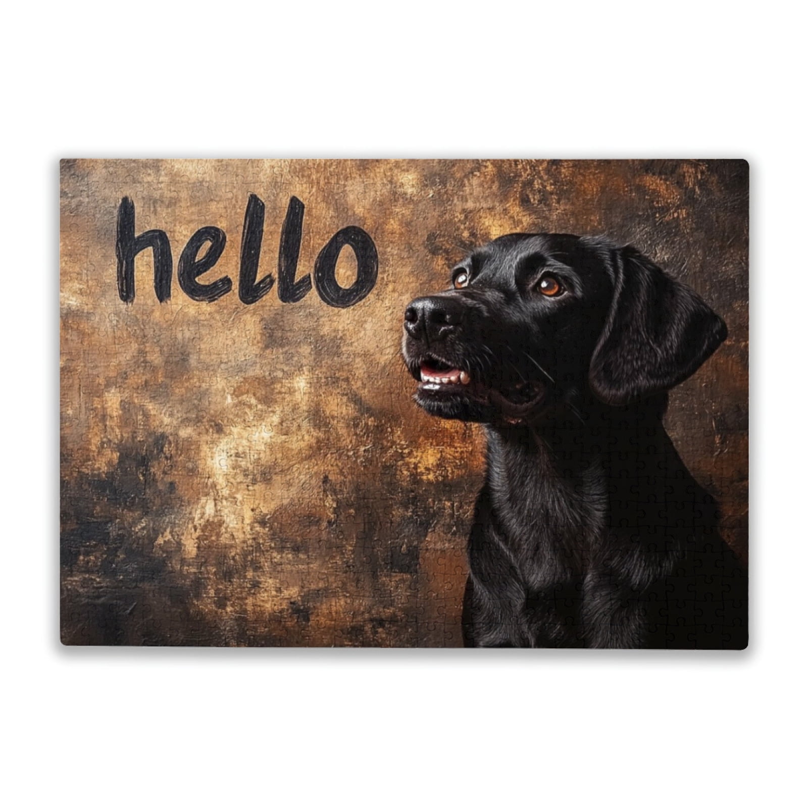 Adult Wooden Educational Puzzle 500 Pieces A Cute Black Labrador ...