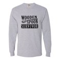 thumbnail image 1 of Adult Wooden Spoon Survivor Funny Long Sleeve T-Shirt, 1 of 1