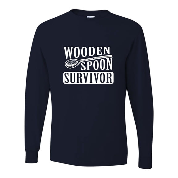 Adult Wooden Spoon Survivor Funny Long Sleeve T-Shirt