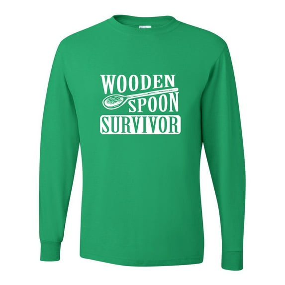 Adult Wooden Spoon Survivor Funny Long Sleeve T-Shirt