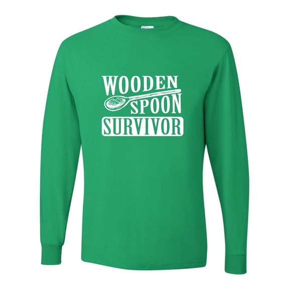 Adult Wooden Spoon Survivor Funny Long Sleeve T-Shirt