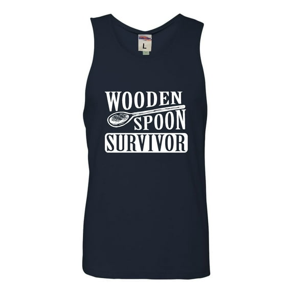 Adult Wooden Spoon Survivor Funny Sleeveless Tank Top Cotton T-Shirt