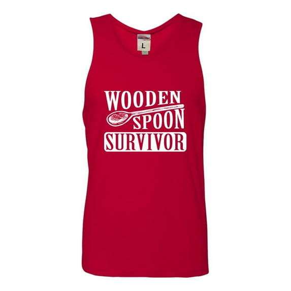 Adult Wooden Spoon Survivor Funny Sleeveless Tank Top Cotton T-Shirt