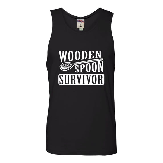 Adult Wooden Spoon Survivor Funny Sleeveless Tank Top Cotton T-Shirt
