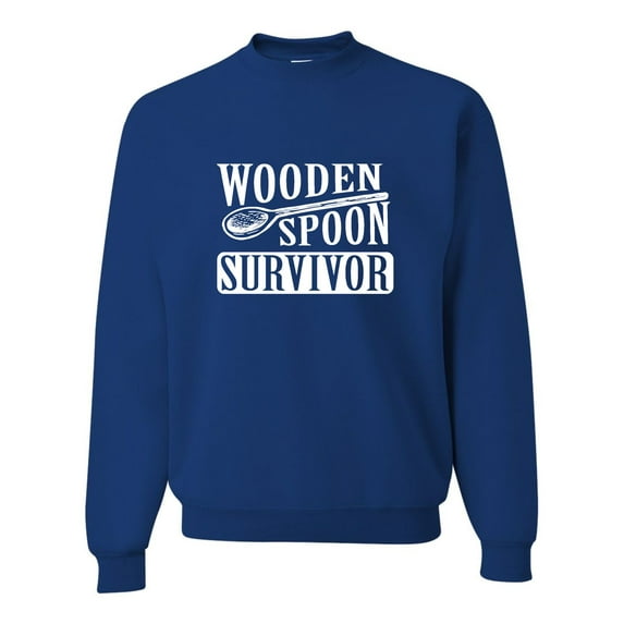 Adult Wooden Spoon Survivor Funny Sweatshirt Crewneck