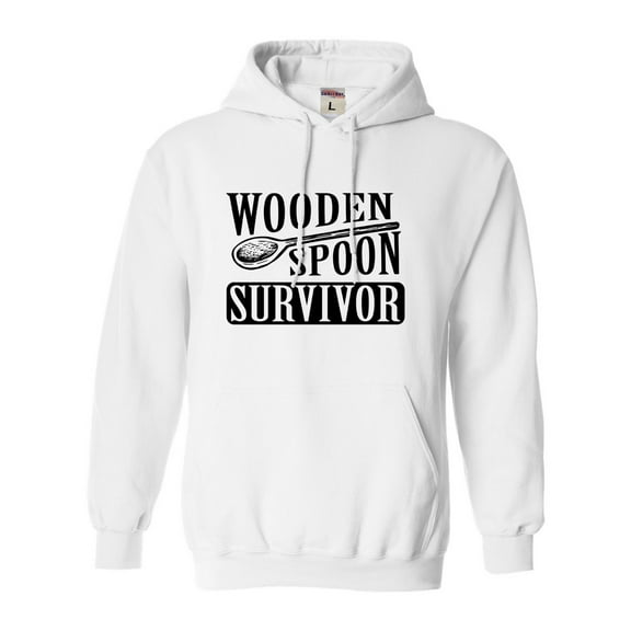 Adult Wooden Spoon Survivor Funny Sweatshirt Hoodie
