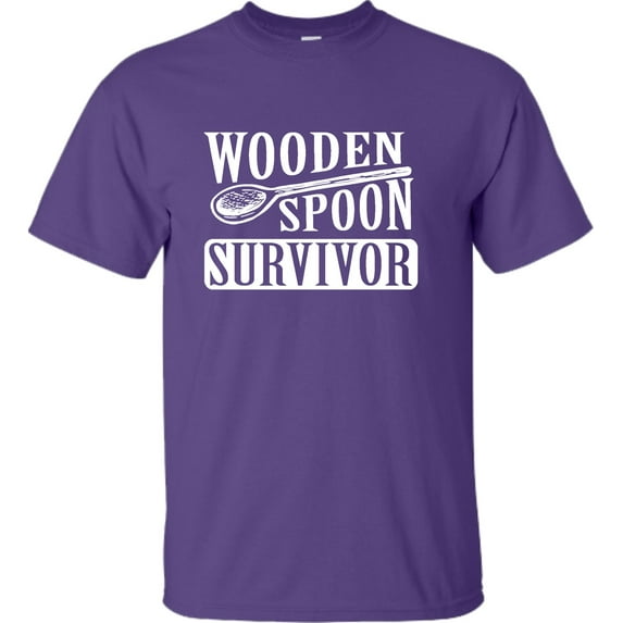 Adult Wooden Spoon Survivor Funny T-Shirt