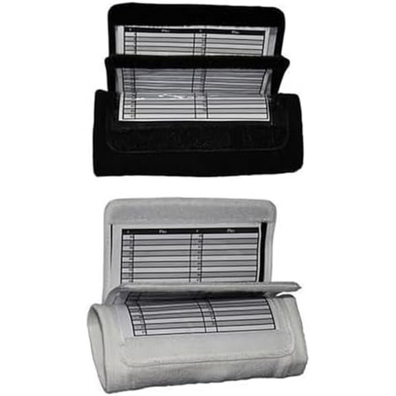 Adult Wrist Coach 2 Pack, Five Window Size 5" x 3", Football Baseball Soccer Plays Playbook Quarterback Wristband, Black and White$$Sport & Recreation Other