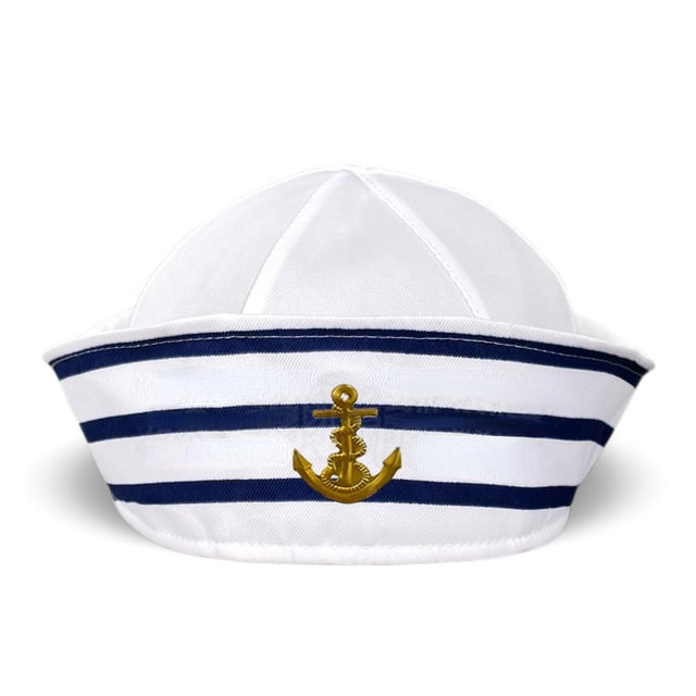 Adult Yacht Military Hats Boat Skipper Ship Sailor Captain Costume Hat ...