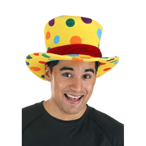 Adult Yellow Clown Top Hat