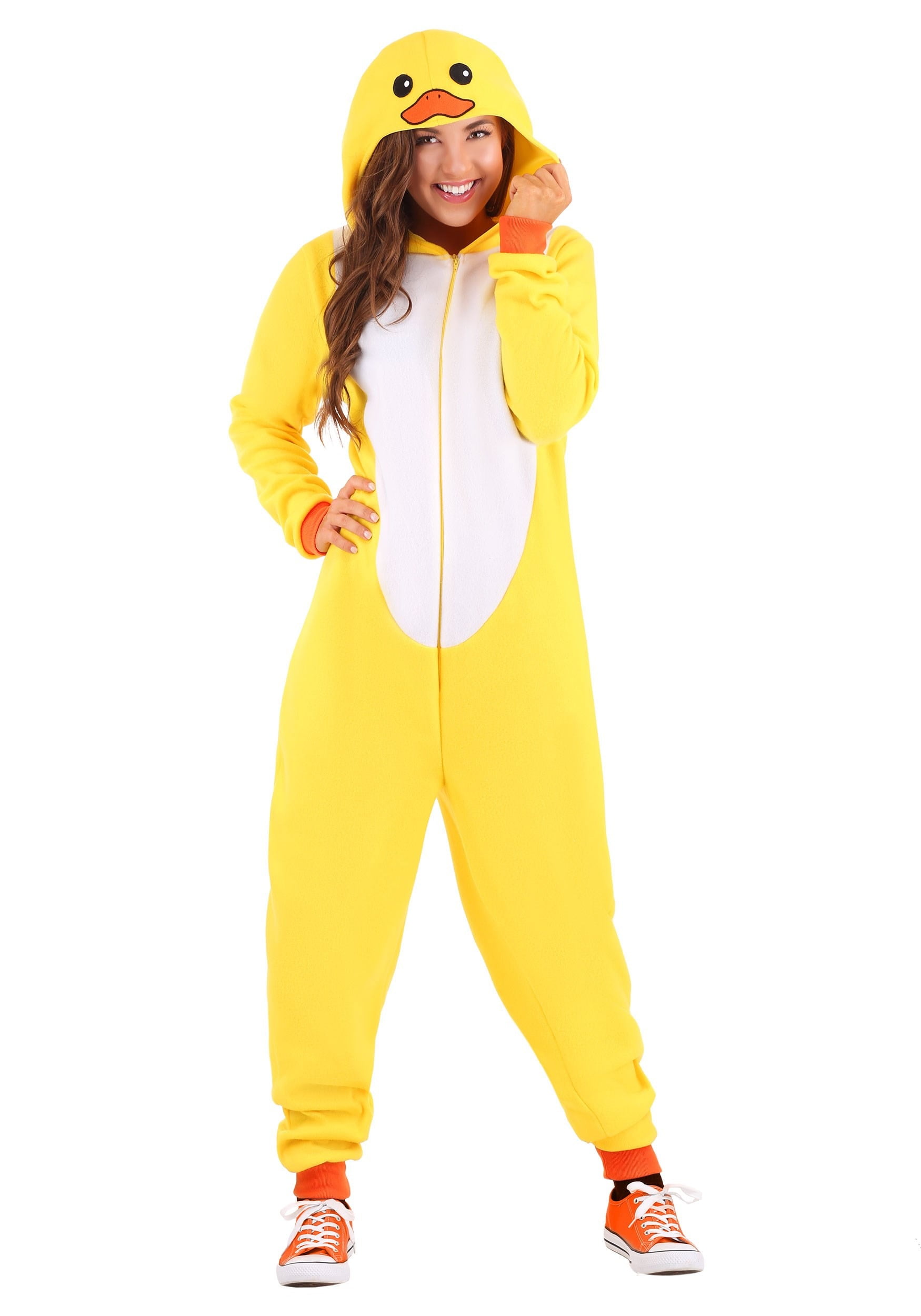 FUN Costumes Yellow Duck Onesie Women's Fancy-Dress Costume for Adult, S 