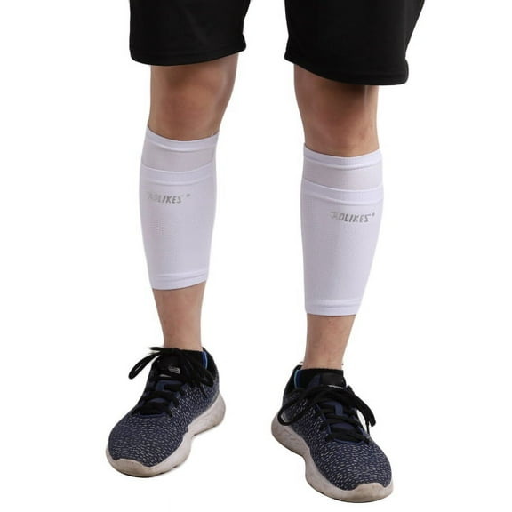Adult Youth Kids Soccer Shin Guards with Compression Calf Sleeves - 1 Pair Calf Sleeves Lightweight Breathable Leg/Calf Protective Guards Soccer Equipment