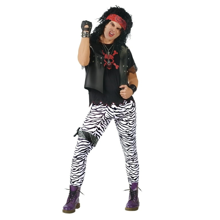 Zebra Print Trousers Adult Rocker Costume Zebra Print Trousers Adult Rocker Costume