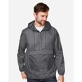 thumbnail image 1 of Team 365 TT77 Unisex Zone Protect Packable Anorak Jacket-Sport Graphite-L, 1 of 3